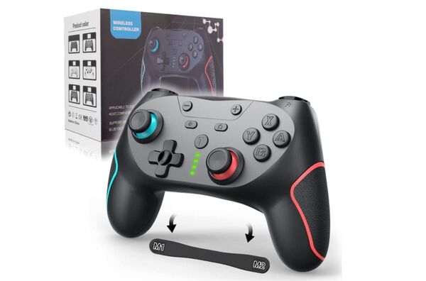 Switchコントローラー背面ボタン付き連射機能大容量バッテリー日本語説明書