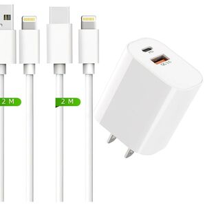 iPhone充電器 20W Type-CUSB充電器多機種対応ケーブル 2m付き