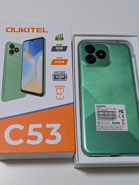 OUKITEL C53 Android/ RAM 8GB ROM 64GB 未使用品/グリーン