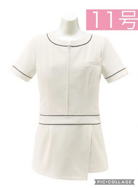 新品 11号 (L)エステサロン ユニフォーム チュニック制服 ナース服