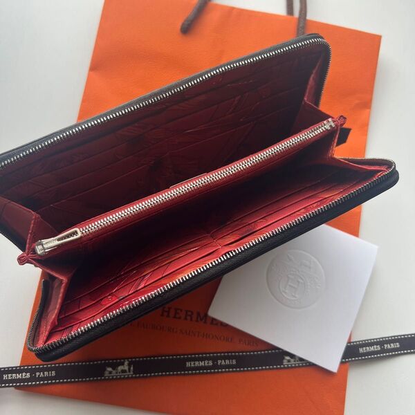 240 極上美品 HERMES エルメス アザップ シルクイン 長財布