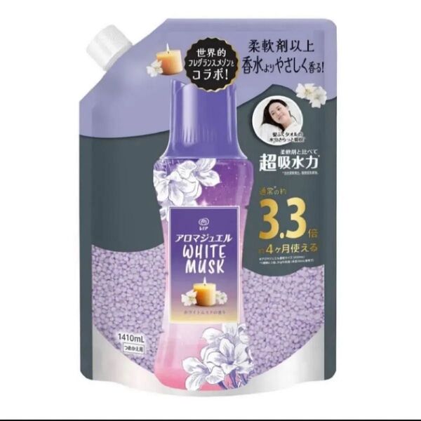 P&G レノア アロマジュエル ホワイトムスクの香り 詰替用 超特大 1410mL