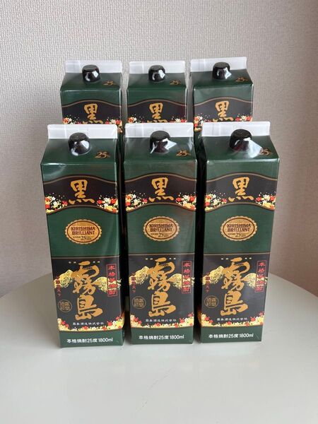芋焼酎 黒霧島 25度 1.8L × 6本 紙パック