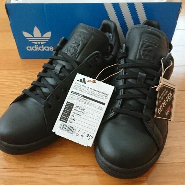 新品未使用 adidas アディダス STAN SMITH スタンスミス ゴアテックス 天然皮革 黒 防水