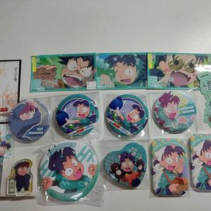 摂津のきり丸&土井半助 缶バッジ アクリミニ ステッカー カード まとめ売り