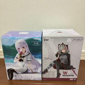 【新品未開封】ぬーどるストッパー2点セット①アークナイツフィギュアーWー②summer pobkets 鳴瀬しろは