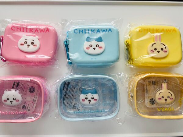 【新品】ちいかわ ミニシリコンポーチ ミニクリアポーチ ちいかわ ハチワレ うさぎ 6個セット