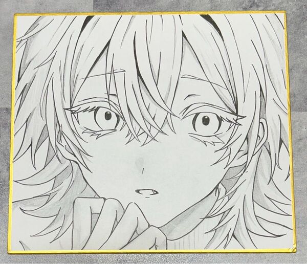 手描きイラスト モノクロ オリジナル 原画 鉛筆画