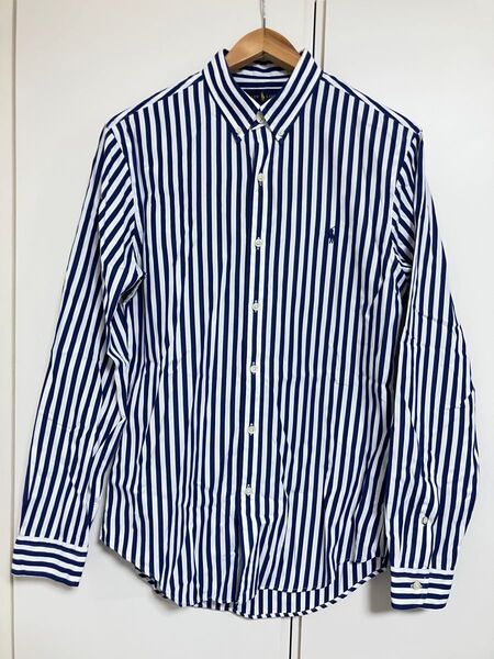 【送料無料】RALPH LAURENラルフローレン長袖ボタンダウンストライプシャツ Mサイズ