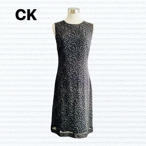 CK Calvin Klein カルバンクライン 膝丈ワンピース ノースリーブ ワンピース