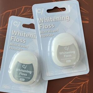 Ciホワイトニングフロス ミントワックス フッ素入り 2個セット