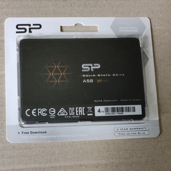 Silicon Power 3D NAND A58 SSD 4tb シリコンパワー SLCキャッシュ SATA SSD