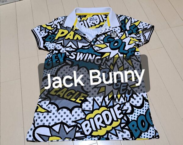 美品★Jack Bunny★レディース ポロシャツ 半袖 ゴルフウェア S