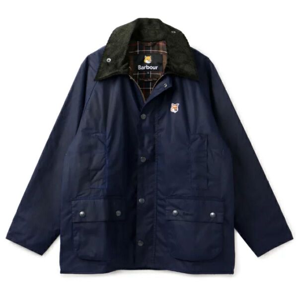 MAISON KITSUNE × Barbour ワックスジャケット ネイビー