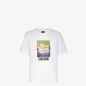 【新品】FENDI FREEDOM　バナナ　プリント　Tシャツ　ホワイト　M