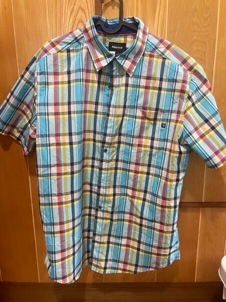 Marmot 半袖シャツ チェック柄 メンズ