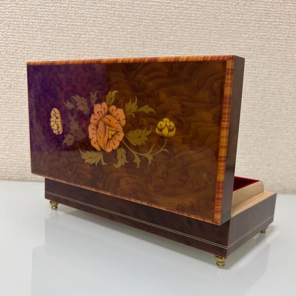 未使用保管品 REUGE リュージュ オルゴール ジュエリーボックス アクセサリーボックス 木箱 ジャンク扱い