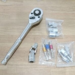 工具 訳あり まとめ売り 12.7 ラチェットハンドル ソケットアダプター ユニバーサル ソケットレンチ DIY