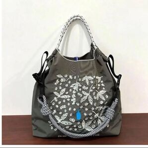 刺繍トートバッグ 、エコバッグ、ショルダーストラップ付き