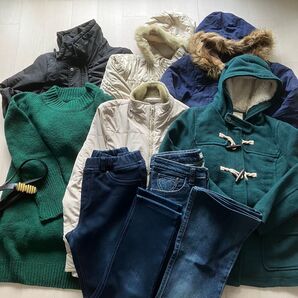 古着 レディース 9点セット まとめ売り M~Lサイズ アウター ミニワンピース 長ズボン ベルト 秋 冬