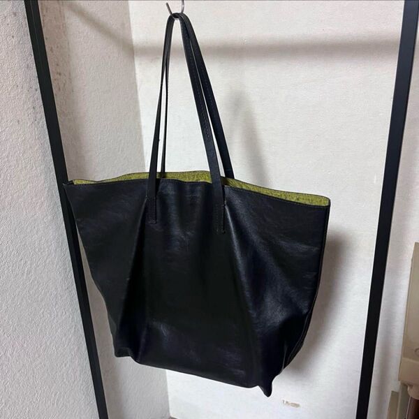 Jil sander NAVY レザー トートバッグ ブラック ジルサンダー