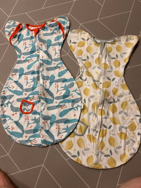 スワドル2枚セット おくるみ Lサイズ 手が出るタイプと出ないタイプ 通年