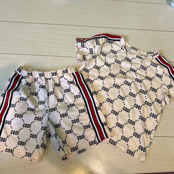 キッズセットアップ 上下セット 半袖 半ズボン ハーフパンツ SHEIN 5Y