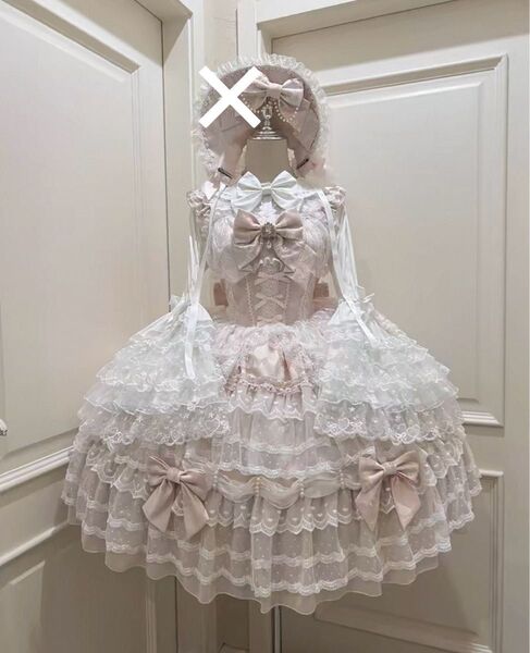 シュガーガール 梦境序章シリーズ ゴスロリ ロリータ ドレス ホワイト ピンク ロリィタドレスセットアップ ピンク