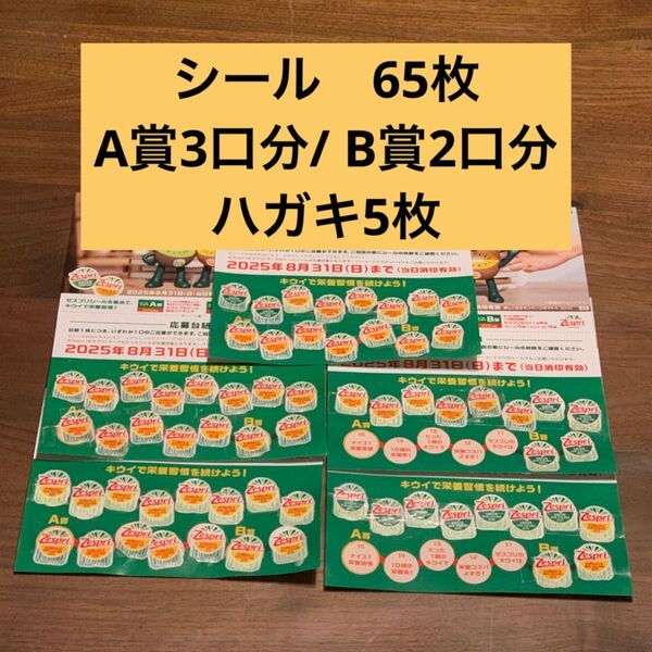 ゼスプリ ゼスプリキウイ キウイブラザーズ 応募券 シール 65枚 A賞 B賞 まとめ売り 5枚セット キャンペーン 懸賞応募