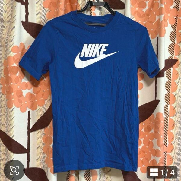 NIKE ナイキ レディース 半袖 Tシャツ ブルー ロゴ L 綿100 夏 Tシャツ NIKE 半袖 ナイキ ロゴ スウッシュ