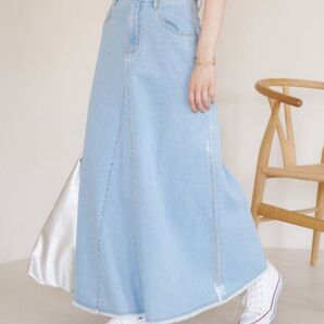 【新品】ロペピクニック デニムロングスカート ブルー デニムスカート size S