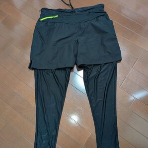 ワークマン 遮熱-7℃ アクティブ クロス 2WAYスリークォーターパンツ LL アイスブラック WM3562B メンズ