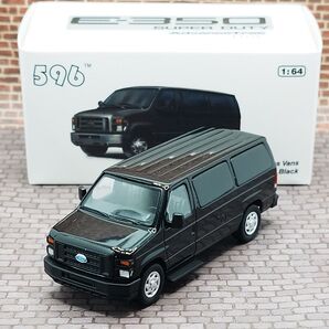 【新品未開封】1/64 596model フォード Eシリーズ バン 黒 E-series van E350 ブラック