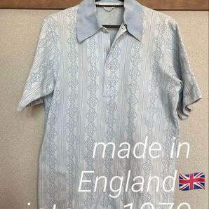 激レア☆英国製 ヴィンテージ古着ALLEN SOLLY&CO ポロシャツ M L コットン 半袖