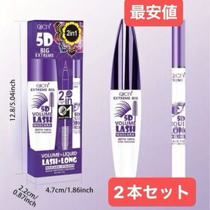 マスカラ&アイライナー セット新品QICIY 5D BIG EXTREME