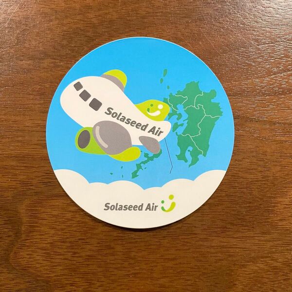 Solaseed Air 飛行機デザイン ステッカー 丸型シール ソラシドエア 非売品