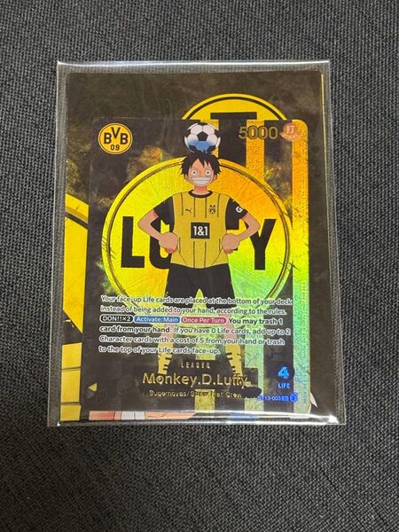 ワンピースカードゲーム BVB 09 モンキー D ルフィ プロモ サッカー ドルトムント