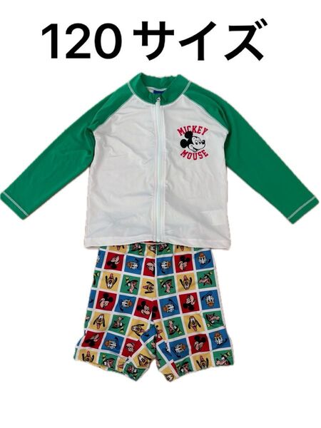ディズニー ミッキーマウス ラッシュガード&スイムパンツセット 水着 120サイズ
