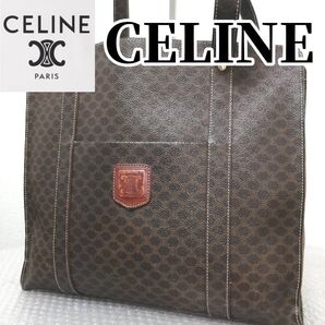 まもなく終了 新出品3日間限定SALE【A4収納可】CELINE セリーヌ マカダム柄 トートバッグ オールドセリーヌ