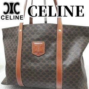新出品3日間限定SALE【美品】CELINE セリーヌ マカダム柄 トートバッグ ブラウン ヴィンテージ オールドセリーヌ 肩掛け
