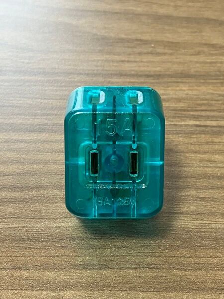 電源タップ 3口 15A 125V クリアブルー