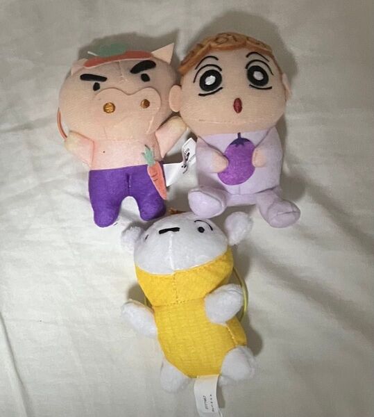 クレヨンしんちゃん ぬいぐるみ マスコット おやさいになりきり!だゾ 3種セット ひまわり シロ ぶりぶりざえもん