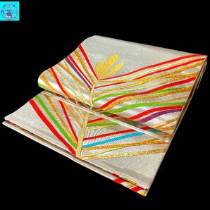 【美品】 六通柄袋帯 松文様 金銀糸箔 振袖 黒留袖 色留袖 訪問着 パーティー