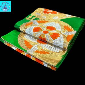 六通柄袋帯 有職文 金銀糸 振袖 黒留袖 色留袖 訪問着 パーティー フォーマル