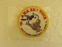 90s スヌーピー ANA スキー ツアー ワッペン/パッチ 刺繍 ウッドストック サングラス キャラクター 昭和 レトロ 451_画像1
