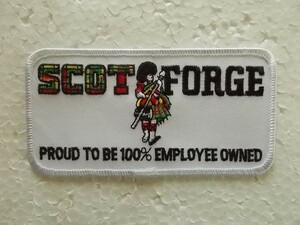 SCOT FORGE 建築会社 企業 ロゴ ワッペン / ビンテージ 企業 アメリカ USA パッチ カスタム おしゃれ バグパイプ ② 452