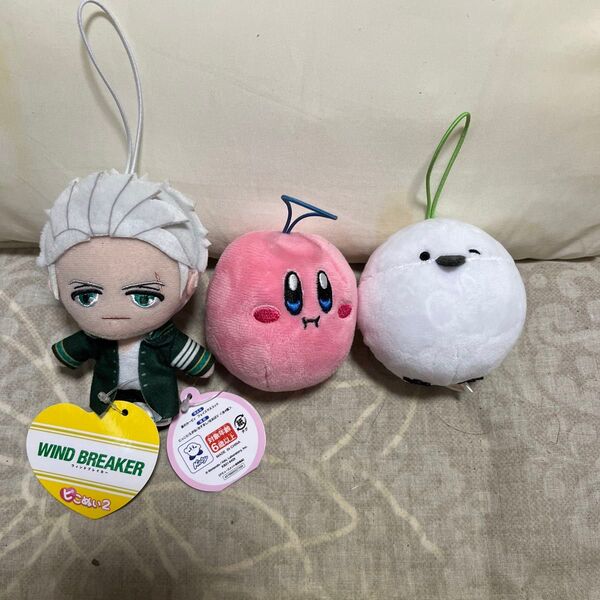 ぬいぐるみ セット 星のカービィ プライズ ウィンドブレイカー 梅宮一 カービィ シマエナガ ぬいぐるみストラップ3体セット