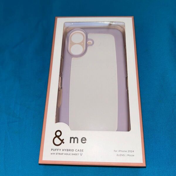エレコム iPhone16 &me ぷっくりフレームハイブリッドケース ラベンダー