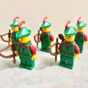 レゴミニフィグ 森の狩人 フォレストマン エルクウッド 弓 矢筒 5体セット 新品未使用 LEGO社純正品