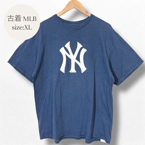 古着MLB ニューヨーク・ヤンキース Tシャツ XLサイズ ネイビー